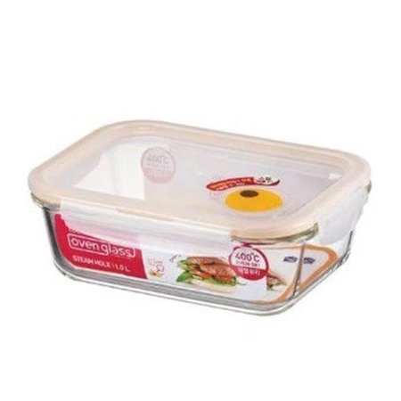 LOCK & LOCK Lock & Lock LLG445T 34 oz Purely Better Vented Glass Food Storage Container; Clear LLG445T